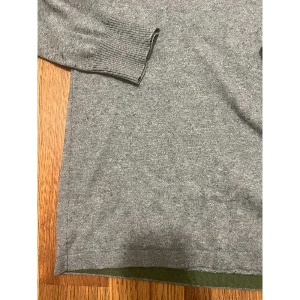 The North Face Quarter Zip Sweater Mens Medium Gray Fleece Lined